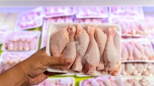 Packaged Uncooked chicken legs 